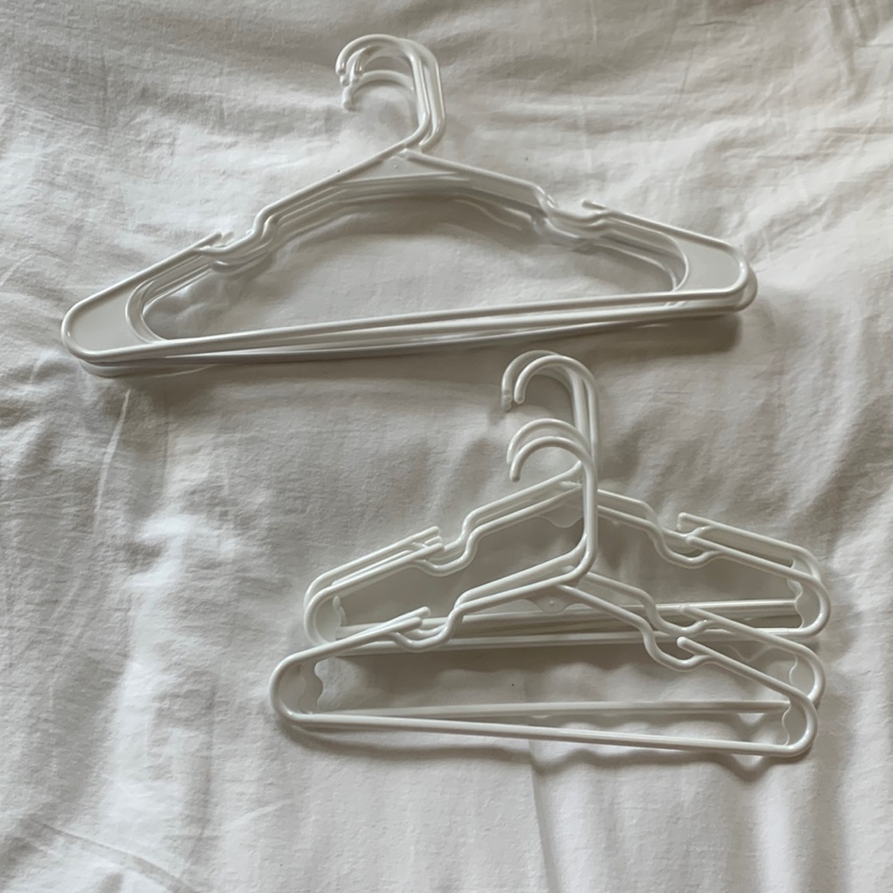 White hangers